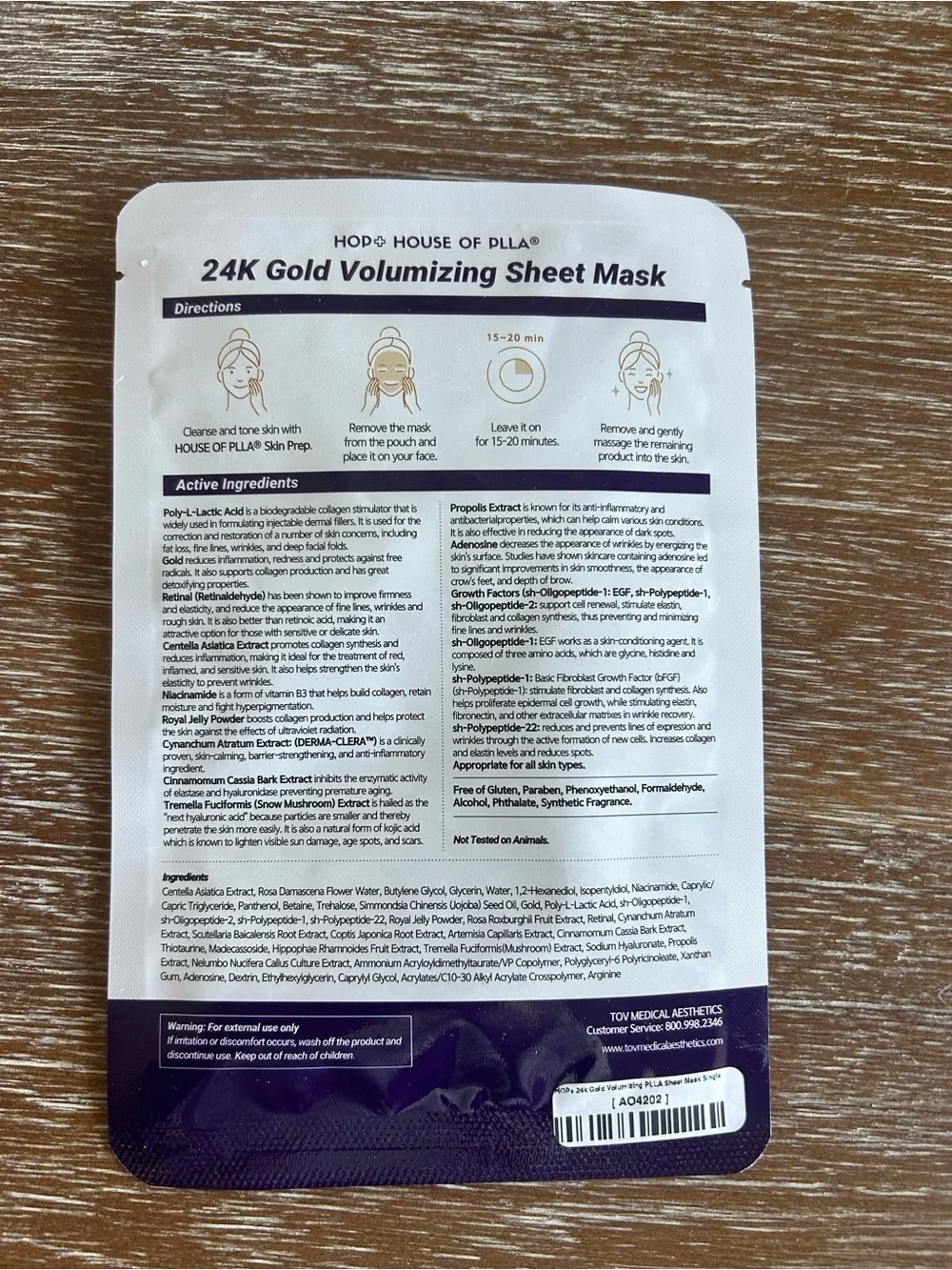 2 HOP / House of PLLA 24K Gold Volumizing Sheet Masks!